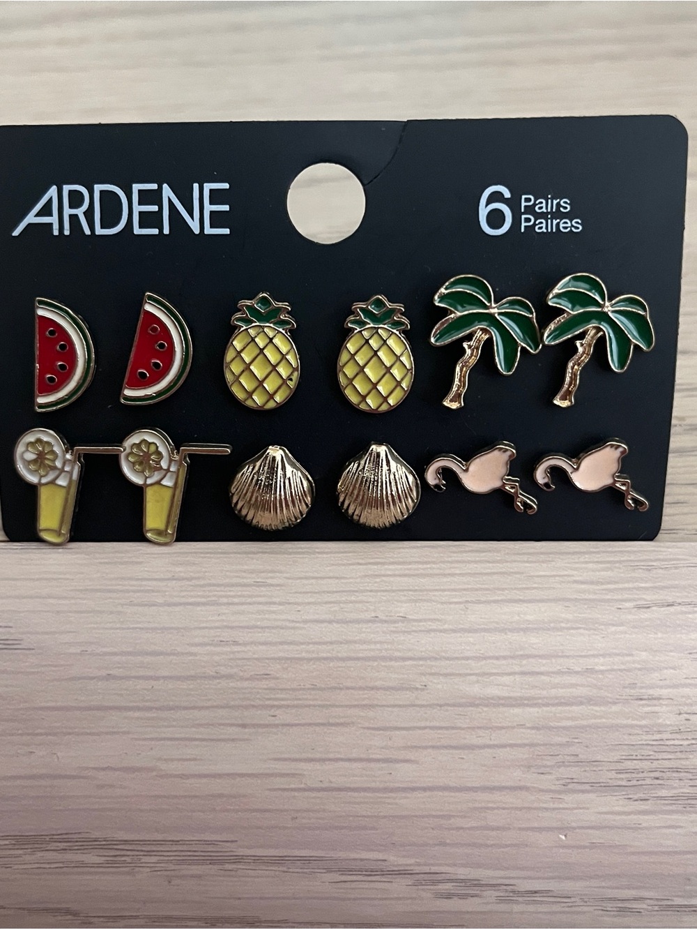 Ardene Tropical Fruit and Beach Stud Earring Set